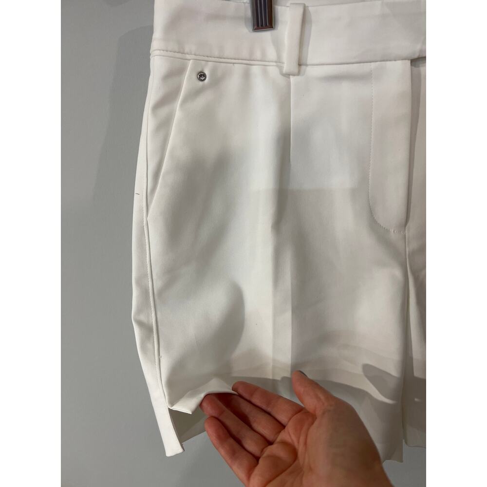 White House Black Market Size 4 White 5” Tailored Shorts Side Slits Pockets - Picture 11 of 14